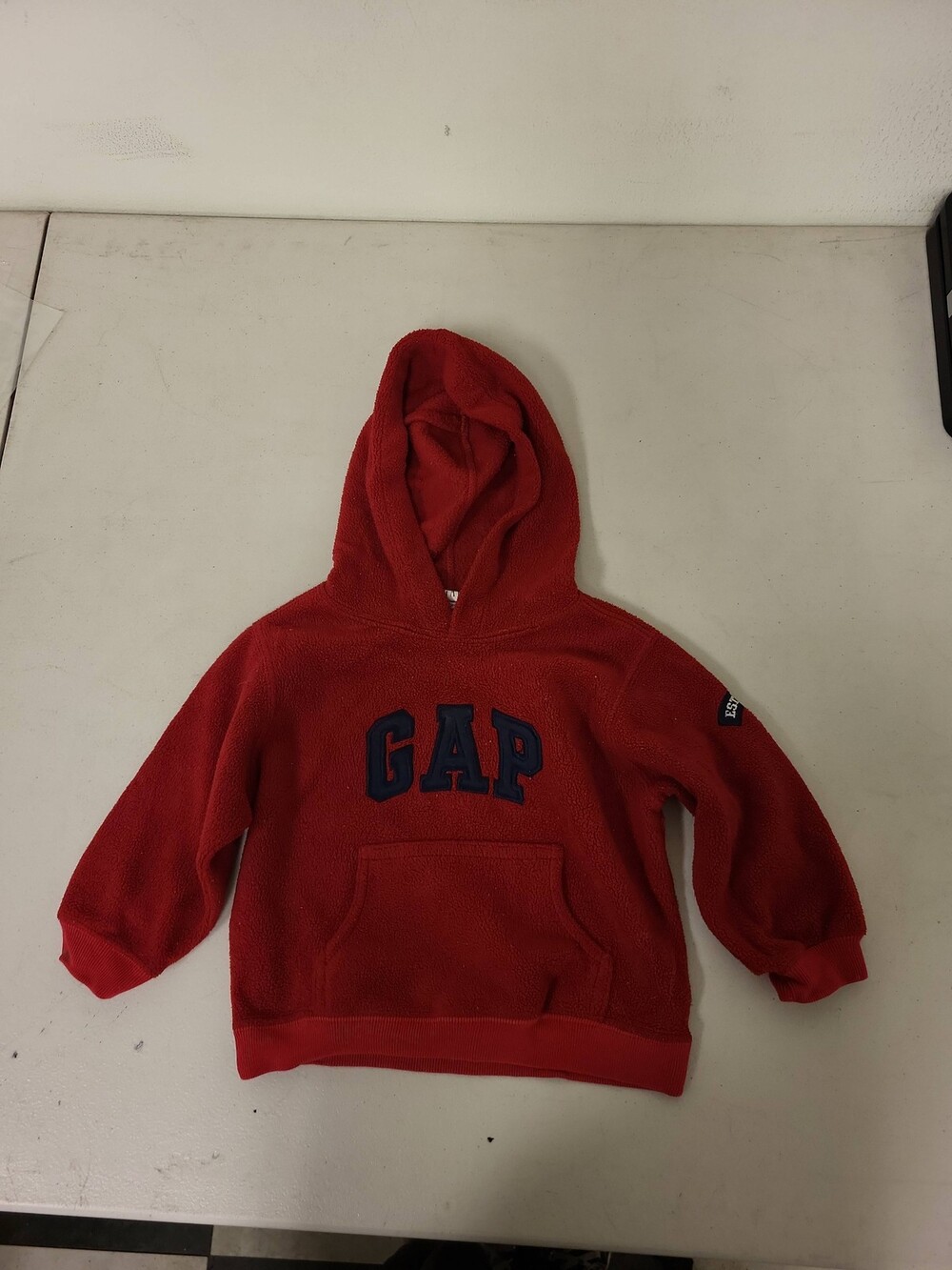GAP Baby Fleece Hoodie Red XL 18-24 Months Toddler Pullover Sweatshirt